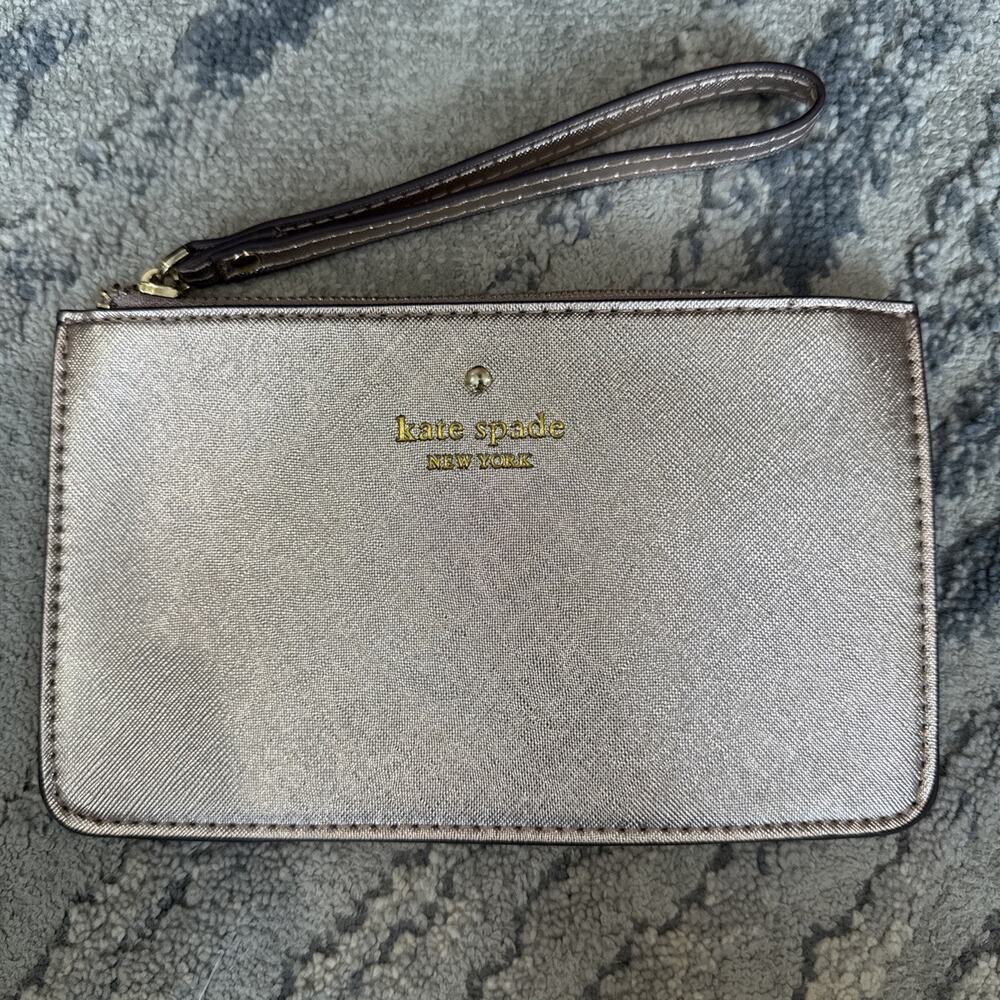 Kate Spade Metallic Rose Gold Wristlet